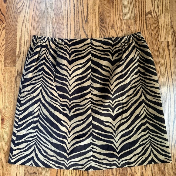 Talbots Canvas A-Line Skirt – Textured Zebra Print Plus Size 24 Petite - Picture 3 of 9